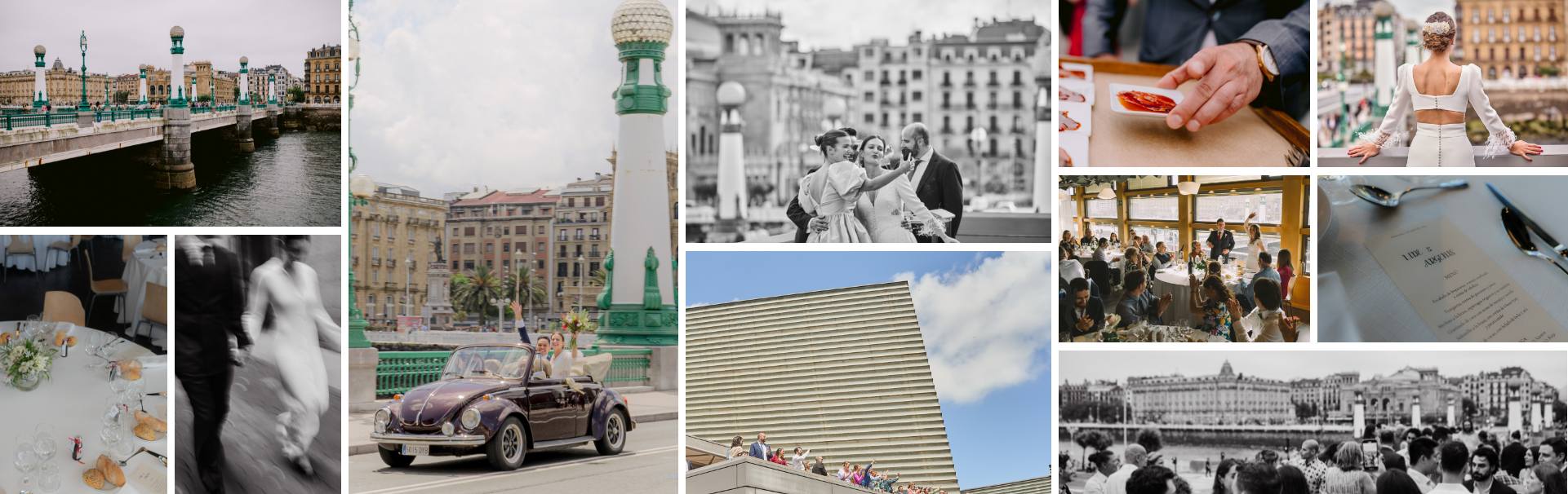 Boda urbana en San Sebastián